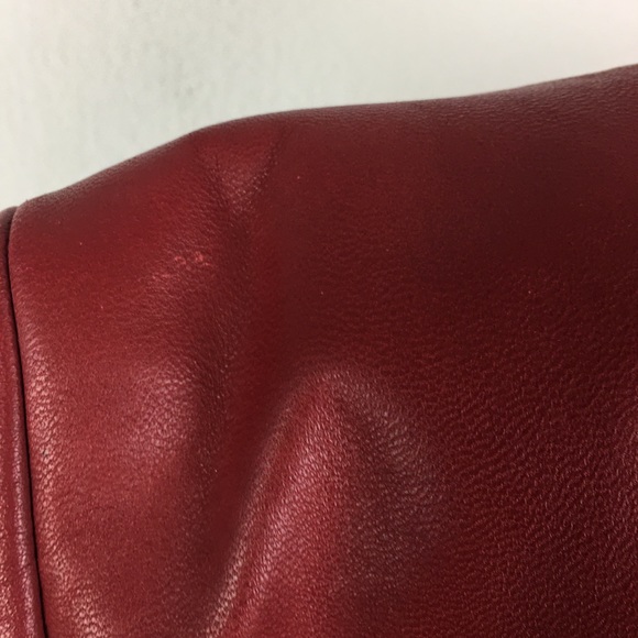 Vintage Red Leather Blazer - Picture 7 of 9